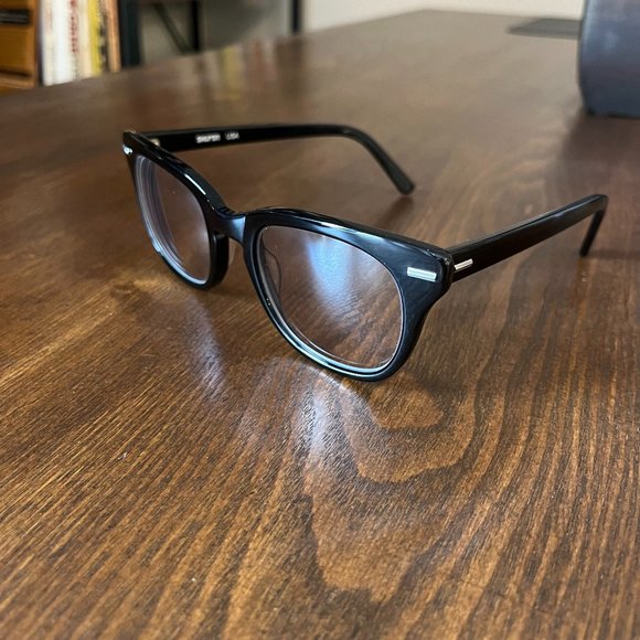 Shuron Other - Shuron FREEWAY eyeglasses, classic buddy holly style black frames, 54 - 22, NEW